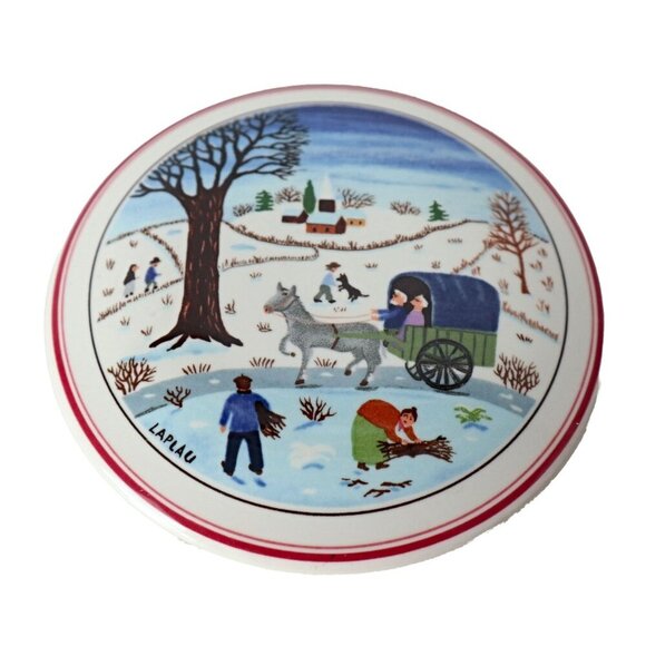 Vintage Villeroy and Boch Trinket Box Signed Laplau Design Naif Candy Dish - Picture 2 of 5